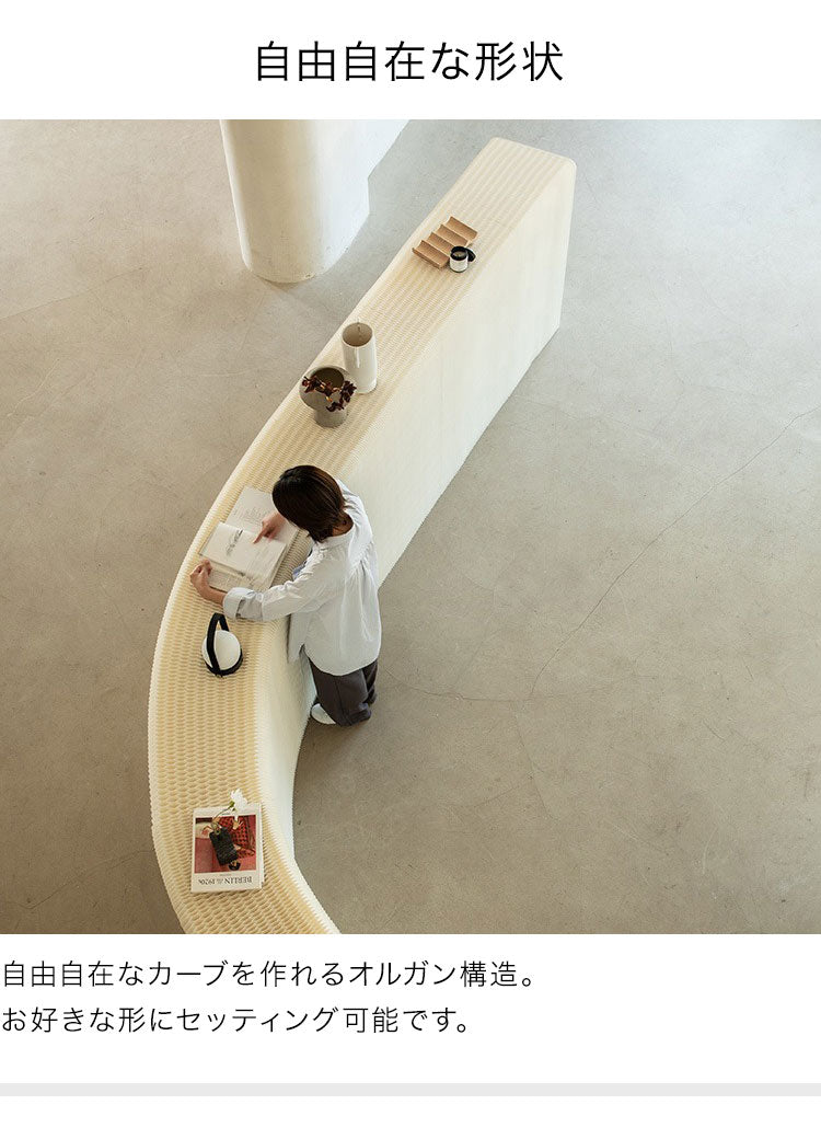 ペーパーシェルフ 折りたたみ H35×D42×W300cm 伸縮式 紙製 ハニカム構造 耐荷重50kg 撥水加工 クラフト紙 ナチュラル ブラック ホワイト レッド おしゃれ 北欧 モダン 陳列台 展示台 飾り棚(代引不可)