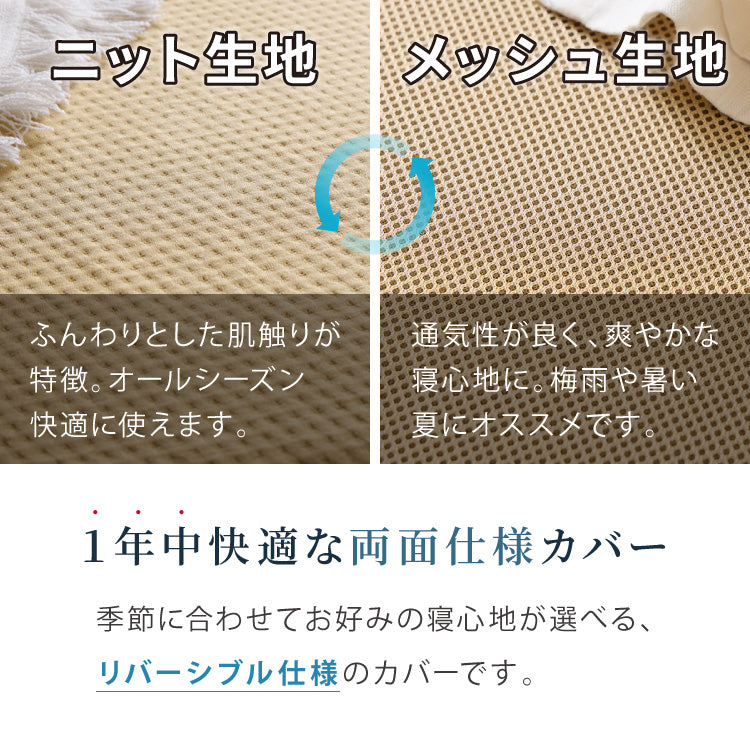 マットレス 折りたたみ 高反発 竹炭入り シングル 3Dセル 3つ折り 厚さ10cm 190N 25D 復元率99% ロール梱包 抗菌 防臭 リバーシブル 洗える ウォッシャブル ニット メッシュ ごろ寝 敷布団 ホワイト【送料無料】