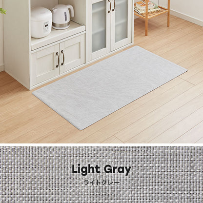 キッチンマット 120cm 拭ける 60×120 厚さ3mm 撥水 防汚 PVC 滑り止め テキスタイル調 洗濯不要 おしゃれ 北欧 ナチュラル キッチン用マット 台所マット 床保護マット 保護シート【送料無料】