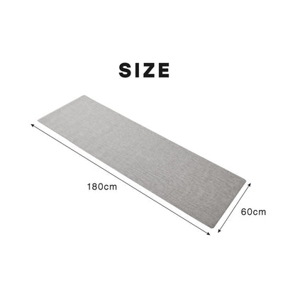 キッチンマット 180cm 拭ける 60×180 厚さ3mm 撥水 防汚 PVC 滑り止め テキスタイル調 洗濯不要 おしゃれ 北欧 ナチュラル キッチン用マット 台所マット 床保護マット 保護シート【送料無料】