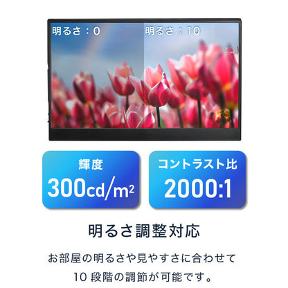 モバイルモニター 15.6インチ ポータブルモニター モバイルディスプレイ 1920×1080 フルHD IPSパネル 非光沢 HDR スピーカー内蔵 保護カバー付き 軽量 薄型 Type-C ミニHDMI 在宅勤務 テレワーク サブモニター デュアルモニター simplus シンプラス SP-MBM156