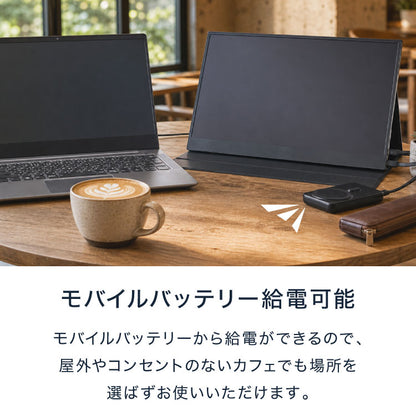 モバイルモニター 15.6インチ ポータブルモニター モバイルディスプレイ 1920×1080 フルHD IPSパネル 非光沢 HDR スピーカー内蔵 保護カバー付き 軽量 薄型 Type-C ミニHDMI 在宅勤務 テレワーク サブモニター デュアルモニター simplus シンプラス SP-MBM156