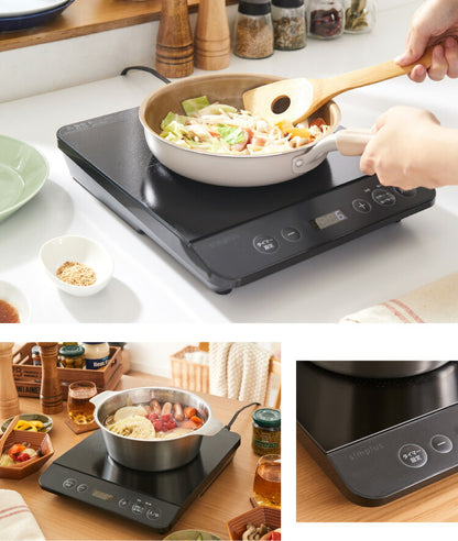 simplus シンプラス IH クッキングヒーター 1口 1400W SP-IHC01-BK 揚げ物 炒め 調理 IHコンロ 電気こんろ 鍋料理 卓上料理 【メーカー1年保証】