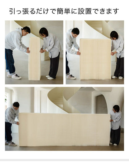 ペーパーシェルフ 折りたたみ H57×D38×W300cm 伸縮式 紙製 ハニカム構造 耐荷重50kg 撥水加工 クラフト紙 ナチュラル ブラック ホワイト レッド おしゃれ 北欧 モダン 陳列台 展示台 飾り棚(代引不可)