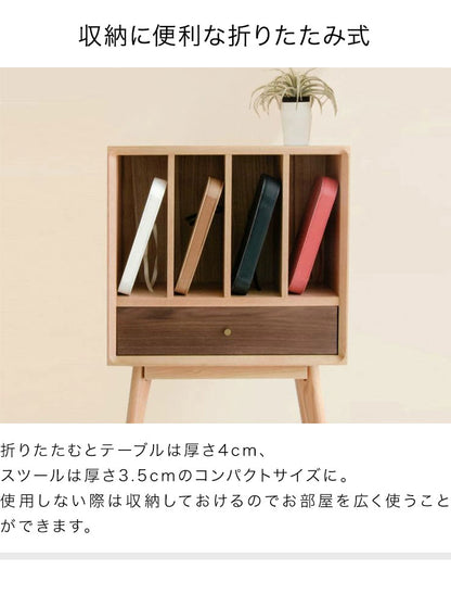 ペーパーテーブル&スツール 3点セット 折りたたみ 円形 天板付 クッション付 紙製 ハニカム構造 耐荷重300kg 撥水加工 クラフト紙 ナチュラル ブラック ホワイト レッド おしゃれ テーブルセット