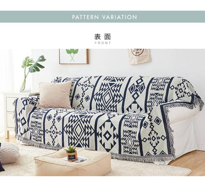 マルチカバー 北欧 130×180cm 長方形 幾何学模様 リバーシブル 両面 洗える ウォッシャブル おしゃれ 2人掛け オールシーズン マルチクロス テーブルクロス ソファカバー ソファーカバー ブランケット ラグ テーブルクロス スロー