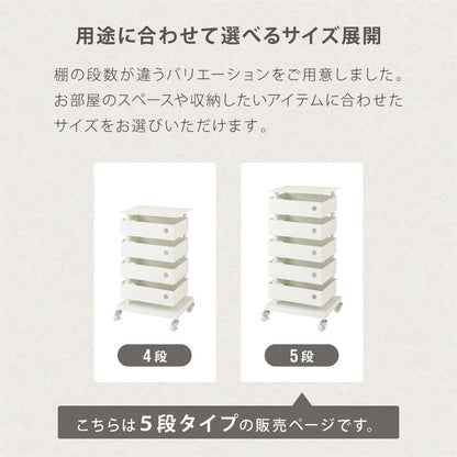 ALNOA アルノア 天板付き回転ワゴン 5段 キャスター付き ワゴン 回転 回転式 ファイルワゴン キッチンワゴン サイドテーブル スリム ドロワー ファイルラック すき間収納 隙間収納 おしゃれ