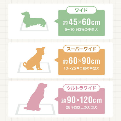 ペットシーツ 厚型 レギュラー 400枚 ワイド 200枚 スーパーワイド 100枚 ウルトラワイド 50枚 ホワイト 白 大容量 超吸収 抗菌 消臭 トイレシート トイレシーツ ペットシート 愛玩動物介護士監修 犬