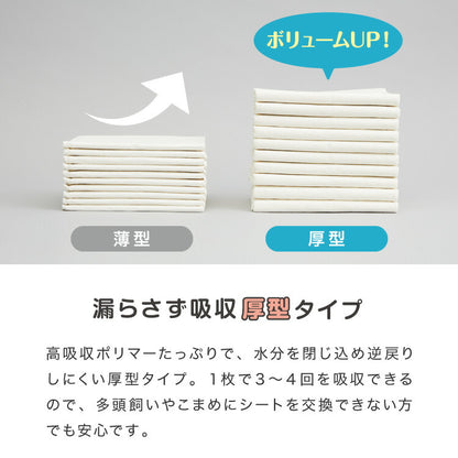 ペットシーツ 厚型 レギュラー 400枚 ワイド 200枚 スーパーワイド 100枚 ウルトラワイド 50枚 ホワイト 白 大容量 超吸収 抗菌 消臭 トイレシート トイレシーツ ペットシート 愛玩動物介護士監修 犬
