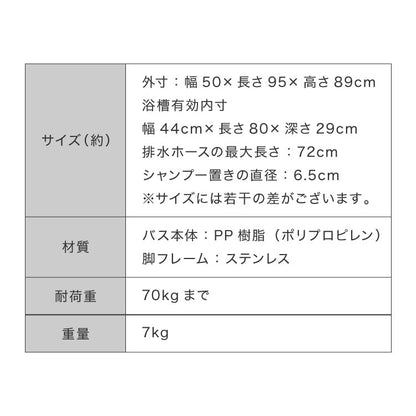 ペットバス ドッグバス 家庭用 浴槽 お風呂 バスタブ プラスチック製 大型 シャンプー お手入れ 小型犬 中型犬 大型犬 猫 犬 ペット用品 トリミング グルーミング トリマー ホワイト ブルー