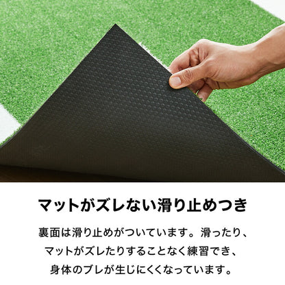 野球用バッターマット 100×150cm バッターボックス バッターマット バッターシート 置くだけ 打席 ポータブル 持ち運び可能 野球 バッティング バッター トレーニング 人工芝 ライン付き