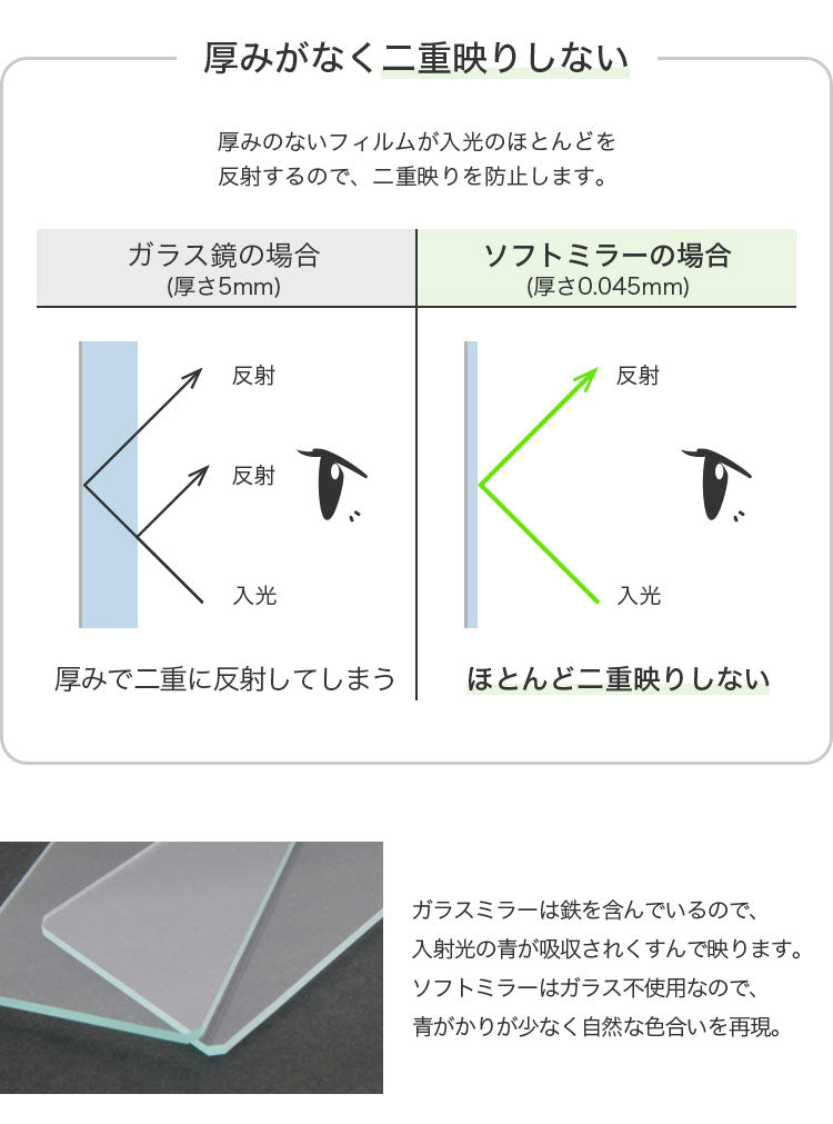 brisafe 割れない鏡 スタンド シルバー ホワイト ナチュラル 30×150cm  おしゃれ 韓国 北欧 シンプル 鏡 ミラー スタンドミラー 全身鏡 インテリア 飛散防止 防災 鮮明 安全 軽量設計 壁掛け 2WAY 玄関  寝室