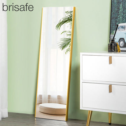 brisafe 割れない鏡 30×90cm ホワイト ナチュラル シルバー 軽い シンプル 韓国 おしゃれ 姿見 ソフトミラー 立て掛け 壁掛け スタンドミラー 全身鏡 フィットネス ヨガ ピラティス トレーニング ミラー 安全 玄関