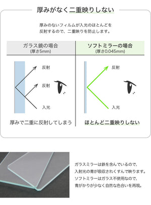 brisafe 割れない鏡 60×180cm ホワイト ナチュラル シルバー 軽い シンプル 韓国 おしゃれ 姿見 ソフトミラー 立て掛け 壁掛け スタンドミラー 全身鏡 フィットネス ヨガ ピラティス トレーニング ミラー 安全 玄関