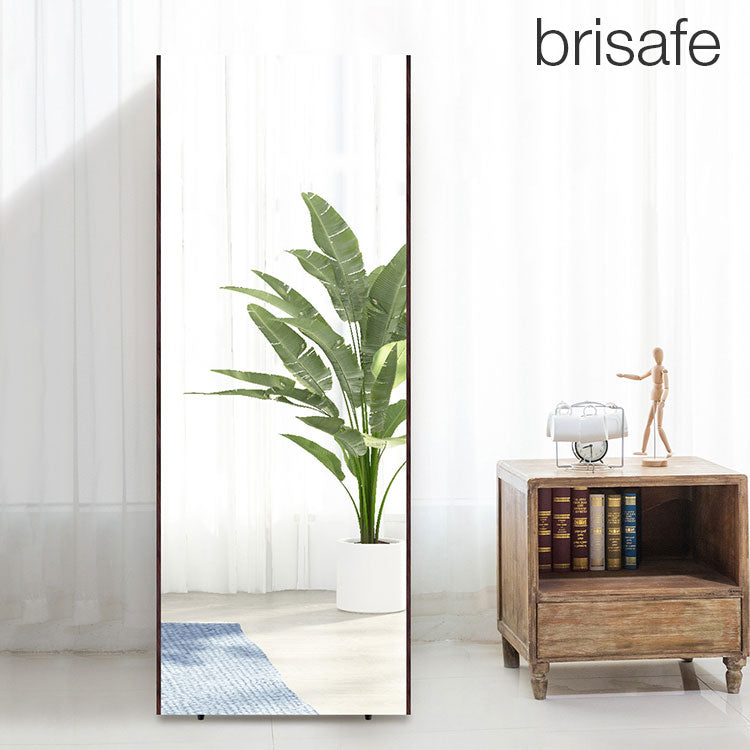 brisafe 割れない鏡 50×160cm ホワイト ナチュラル シルバー 軽い シンプル 韓国 おしゃれ 姿見 ソフトミラー 立て掛け 壁掛け スタンドミラー 全身鏡 フィットネス ヨガ ピラティス トレーニング ミラー 安全 玄関