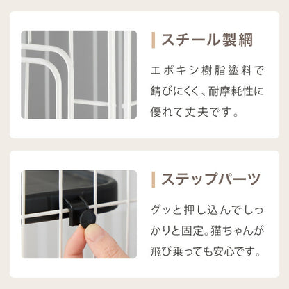 猫 ケージ 1段 おしゃれ スリム コンパクト キャスター付 脱走防止 お手入れ簡単 ペットケージ キャットケージ キャット ケージ キャットハウス ペットハウス 室内 屋内 保護 保護猫 ハウス