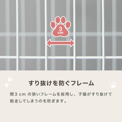 猫 ケージ 2段 おしゃれ スリム コンパクト キャスター付 脱走防止 お手入れ簡単 ペットケージ キャットケージ キャット ケージ キャットハウス ペットハウス 室内 屋内 保護 保護猫 ハウス