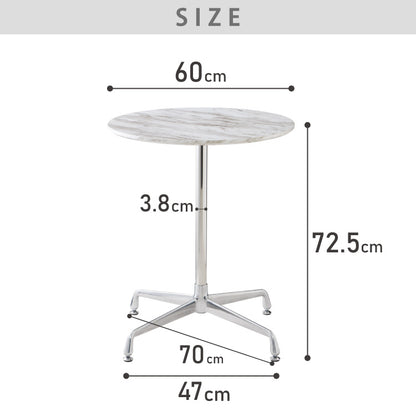カフェテーブル 丸 直径60cm 円形 クロスレッグ 十字脚 ホワイト ベージュ ブラック スチール ミッドセンチュリー モダン 韓国 シンプル 丸テーブル ダイニングテーブル 一人暮らし 組立簡単
