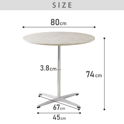 カフェテーブル 丸 直径80cm 円形 クロスレッグ 十字脚 ホワイト ベージュ ブラック スチール ミッドセンチュリー モダン 韓国 シンプル 丸テーブル ダイニングテーブル 一人暮らし 組立簡単