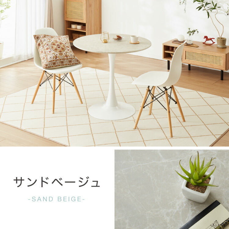 ダイニングテーブル 丸テーブル 白 幅60cm 組み立て簡単 お手入れ簡単 円形 スチール MDF ホワイト 省スペース コンパクト 2人用 3人用 おしゃれ 北欧 一人暮らし カフェテーブル