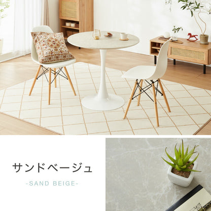 ダイニングテーブル 丸テーブル 白 幅60cm 組み立て簡単 お手入れ簡単 円形 スチール MDF ホワイト 省スペース コンパクト 2人用 3人用 おしゃれ 北欧 一人暮らし カフェテーブル