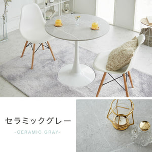 ダイニングテーブル 丸テーブル 白 幅60cm 組み立て簡単 お手入れ簡単 円形 スチール MDF ホワイト 省スペース コンパクト 2人用 3人用 おしゃれ 北欧 一人暮らし カフェテーブル