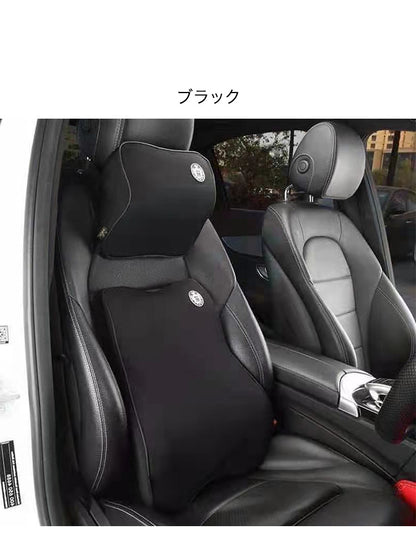 カークッション シートクッション ネックパッド 車用クッション ランバーサポート 肩こり 腰痛 運転 クッション 車 ドライブ 長距離運転 頭 首 腰 肩 背もたれ 背中