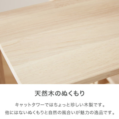 キャットタワー スリム 天然木 クッション手洗い可 木目 クッション取り外し可 コンパクトサイズ 60×54cm グレー ナチュラル 北欧 シンプル おしゃれ ストレス解消 猫用タワー キャット用タワー 猫用 猫用品 ネコ ねこ ペット用品