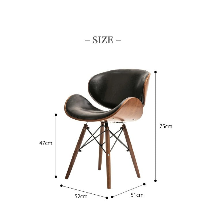 イームズチェア ダイニングチェア PU エッフェルベース 木製 デザイナーズ おしゃれ 北欧 ダイニング チェア 椅子 モダン ラウンジチェア シェルチェア ミッドセンチュリー チェア イス チェアー ダイニングチェアー イームズ 民泊 背もたれ付き レザー