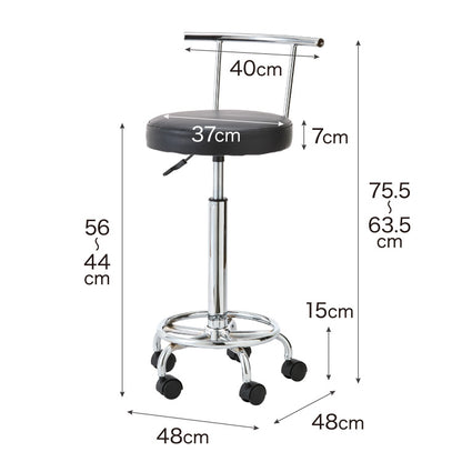 カウンターチェア 2脚セット キャスター付き 背もたれ付き ガス式昇降 360°回転式 昇降式 モダン おしゃれ バーチェア ハイスツール チェア イス スツール カフェ キッチン【送料無料】