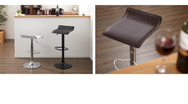 カウンターチェア バーチェア 昇降 昇降式 カフェ カウンター モダン おしゃれ バーチェア バーチェアー ダイニングチェアー ハイチェア イス カウンターチェアー 椅子 ダイニングチェア スツール 2脚 【Flusso】