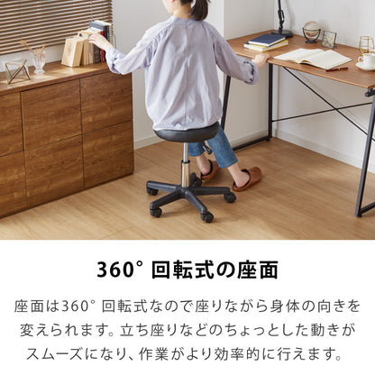 昇降式スツール 2脚セット キャスター キャスター付き シンプル 回転椅子 チェア キャスター付き椅子 スツール 椅子 昇降 クッション 作業 丸椅子 コンパクト 美容室 カットチェア ネイル サロン【送料無料】