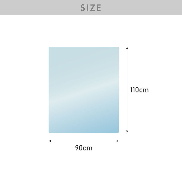 チェアマット 長方形 90×110cm 透明 クリアマット オフィスマット ソフトタイプ 床暖房対応 無地 床 保護 フローリング フローリングマット イス 傷防止 キズ防止【送料無料】