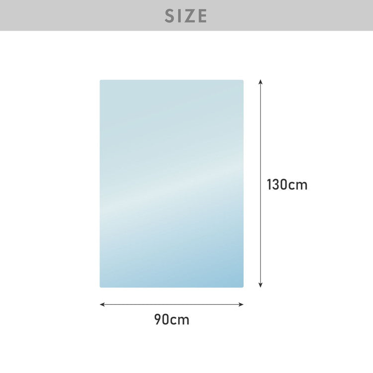 チェアマット 長方形 90×130cm 透明 クリアマット オフィスマット ソフトタイプ 床暖房対応 無地 床 保護 フローリング フローリングマット イス 傷防止 キズ防止【送料無料】