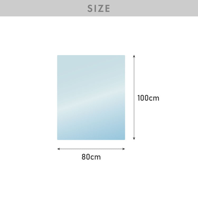 チェアマット 長方形 80×100cm 透明 クリアマット オフィスマット ソフトタイプ 床暖房対応 無地 床 保護 フローリング フローリングマット イス 傷防止 キズ防止【送料無料】