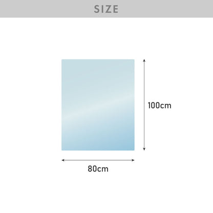 チェアマット 長方形 80×100cm 透明 クリアマット オフィスマット ソフトタイプ 床暖房対応 無地 床 保護 フローリング フローリングマット イス 傷防止 キズ防止【送料無料】
