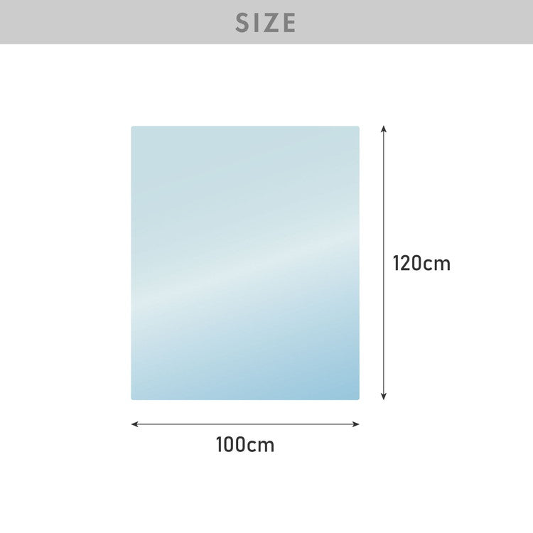 チェアマット 長方形 100cm×120cm 透明 クリアマット オフィスマット ソフトタイプ 床暖房対応 無地 床 保護 フローリング フローリングマット イス 傷防止 キズ防止【送料無料】