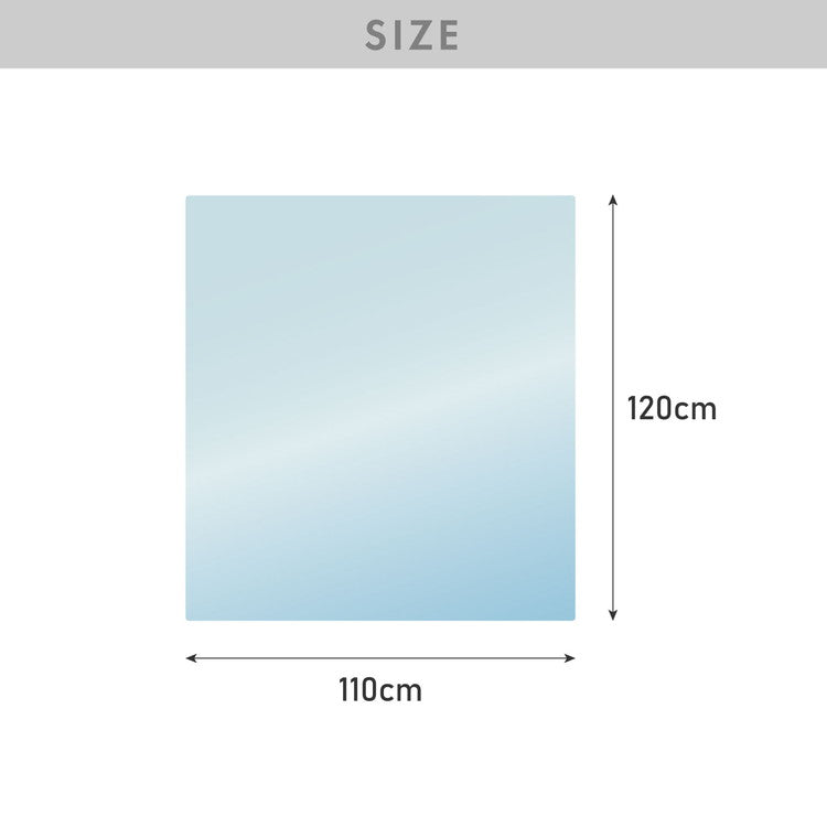 チェアマット 長方形 110cm×120cm 透明 クリアマット オフィスマット ソフトタイプ 床暖房対応 無地 床 保護 フローリング フローリングマット イス 傷防止 キズ防止【送料無料】