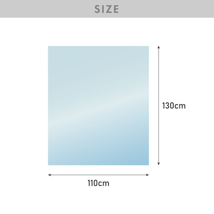 チェアマット 長方形 110cm×130cm 透明 クリアマット オフィスマット ソフトタイプ 床暖房対応 無地 床 保護 フローリング フローリングマット イス 傷防止 キズ防止【送料無料】