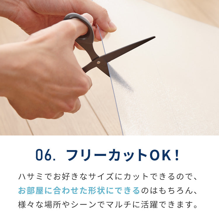 チェアマット 長方形 120cm×130cm 透明 クリアマット オフィスマット ソフトタイプ 床暖房対応 無地 床 保護 フローリング フローリングマット イス 傷防止 キズ防止【送料無料】
