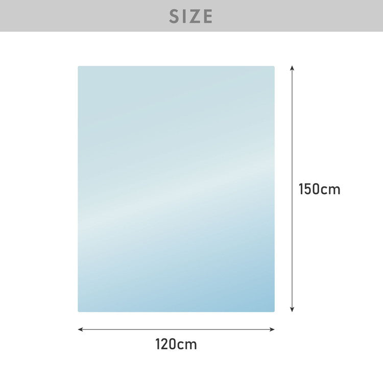 チェアマット 長方形 120cm×150cm 透明 クリアマット オフィスマット ソフトタイプ 床暖房対応 無地 床 保護 フローリング フローリングマット イス 傷防止 キズ防止【送料無料】