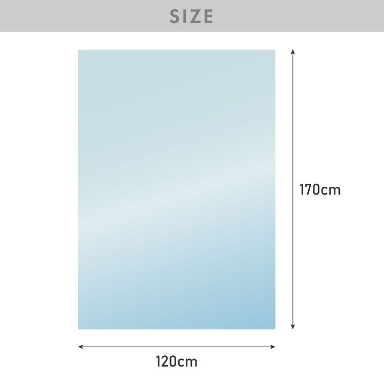 チェアマット 長方形 120cm×170cm 透明 クリアマット オフィスマット ソフトタイプ 床暖房対応 無地 床 保護 フローリング フローリングマット イス 傷防止 キズ防止【送料無料】
