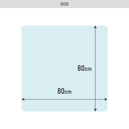 テーブルマット 透明 角型 80×80cm デスクマット クリア 厚さ1.5mm 撥水 抗菌 耐熱 傷防止 汚れ防止 食卓 学習机 オフィス【送料無料】