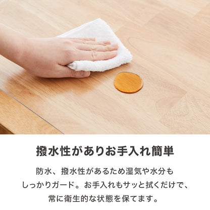 テーブルマット 透明 角型 80×80cm デスクマット クリア 厚さ1.5mm 撥水 抗菌 耐熱 傷防止 汚れ防止 食卓 学習机 オフィス【送料無料】