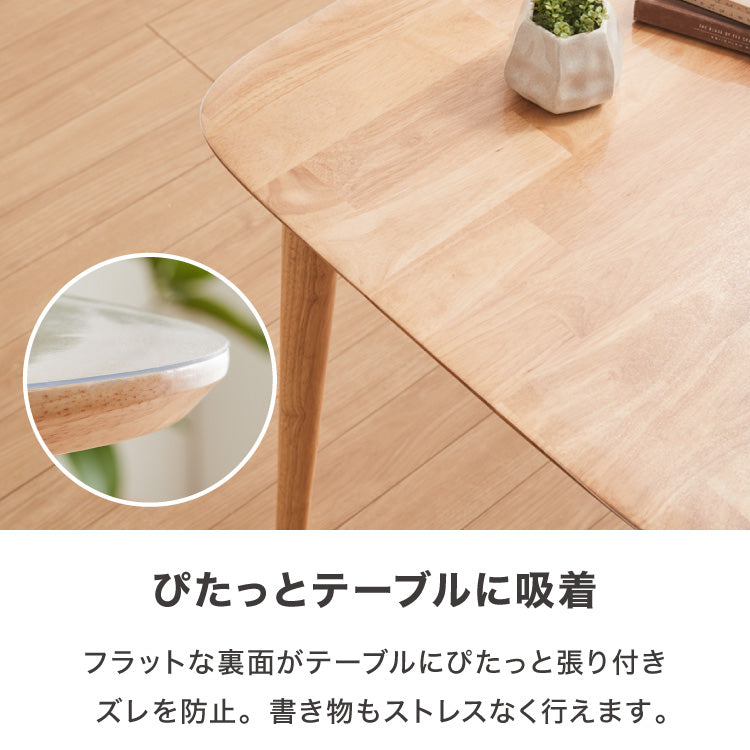 テーブルマット 透明 角型 80×80cm デスクマット クリア 厚さ1.5mm 撥水 抗菌 耐熱 傷防止 汚れ防止 食卓 学習机 オフィス【送料無料】
