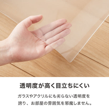 冷蔵庫マット PVC L 70×70cm 2mm厚 フリーカット 防カビ 抗菌 床保護 キズ防止 防汚 撥水 防水 床暖房対応 450L~550L冷蔵庫対応 冷蔵庫パネル PVCマット【送料無料】