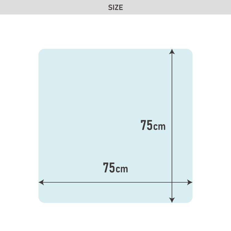 冷蔵庫マット ポリカーボネート XL 75×75cm 3mm厚 防カビ 床保護 キズ防止 防汚 撥水 防水 防振 防音 耐衝撃 床暖房対応 クッションフロア対応 550L~600L冷蔵庫対応 冷蔵庫パネル クリアマット【送