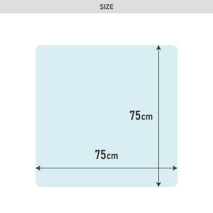 冷蔵庫マット ポリカーボネート XL 75×75cm 3mm厚 防カビ 床保護 キズ防止 防汚 撥水 防水 防振 防音 耐衝撃 床暖房対応 クッションフロア対応 550L~600L冷蔵庫対応 冷蔵庫パネル クリアマット【送