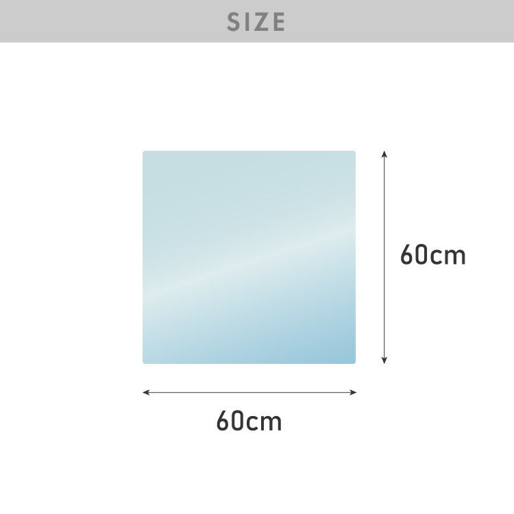 チェアマット 透明 クリア 厚さ2mm 60×60 60 撥水 透明マット 透明シート 床傷防止 床保護 フロアマット キズ防止 フローリングマット クリアマット キッチンマット 新生活 一人暮らし 在宅ワーク