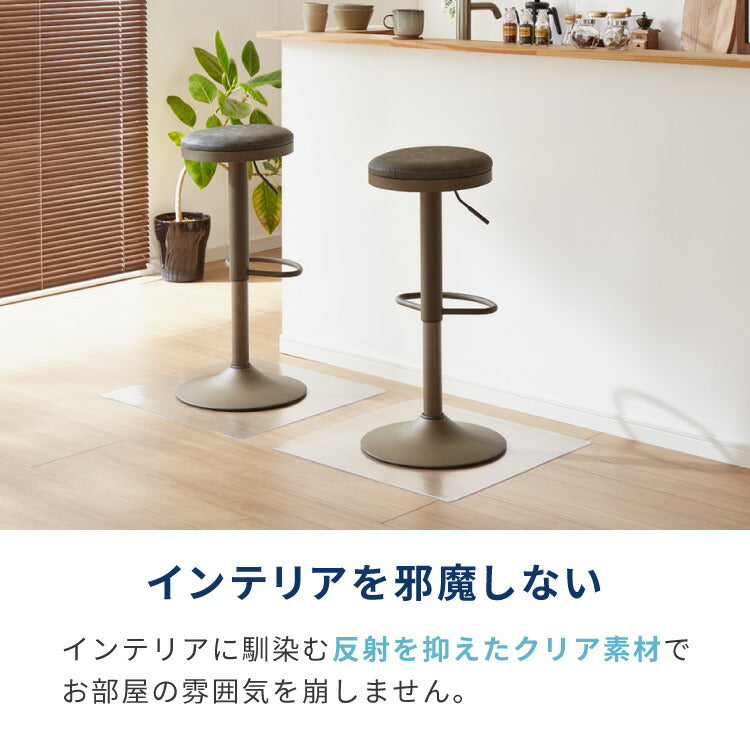 チェアマット 透明 クリア 厚さ2mm 60×60 60 撥水 透明マット 透明シート 床傷防止 床保護 フロアマット キズ防止 フローリングマット クリアマット キッチンマット 新生活 一人暮らし 在宅ワーク